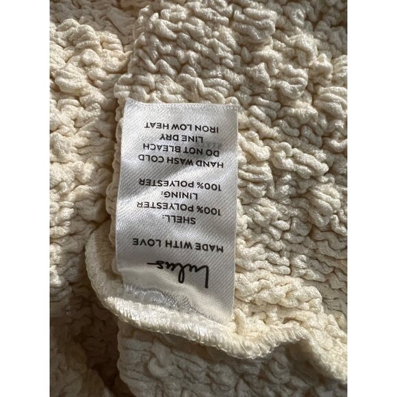 Lulus Meike Cream Textured Knit Beaded Halter Midi Dress Sz Large Womens Cream - Picture 9 of 16